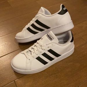 NEW without tags or box. ADIDAS GRAND COURT SNEAKER - black stripe